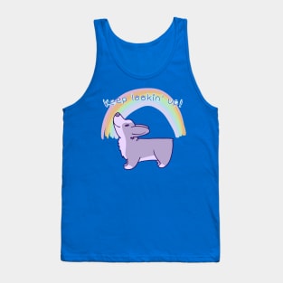 Keep Lookin' Up! (Corgi And Rainbow) Tank Top